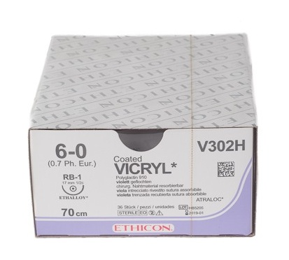 C.Vicryl 6/0 70cm 1/2 RB 17mm (36db)