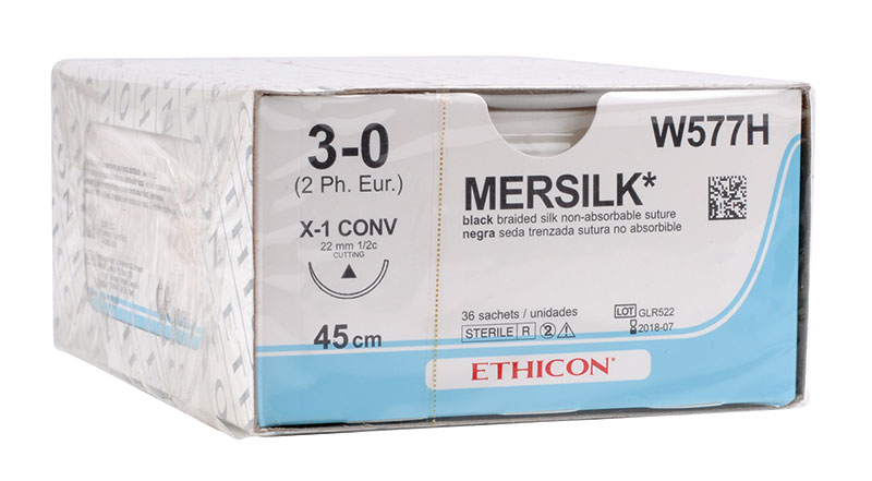 Mersilk 3/0 45cm 22mm 1/2C (36 db)