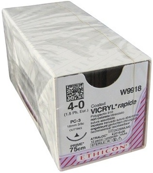 Vicryl Rapid 75cm 4/0 PC-3 prime (12db)