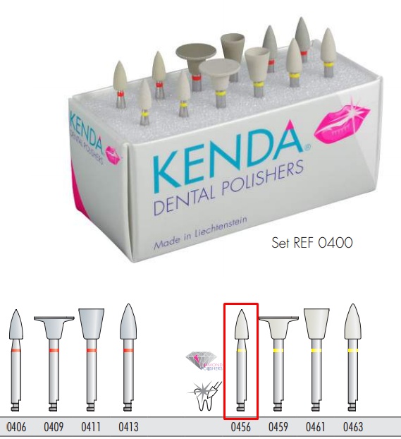 Kenda Deluxe gyémánt szemcsés kompozit magas fényre pol., extrafinom, kis torpedó, v.bézs, 1db