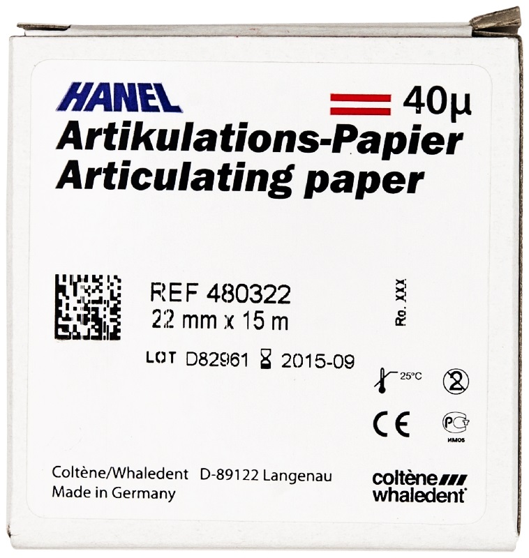 Artikulációs Papír 40 µ 22mm Piros