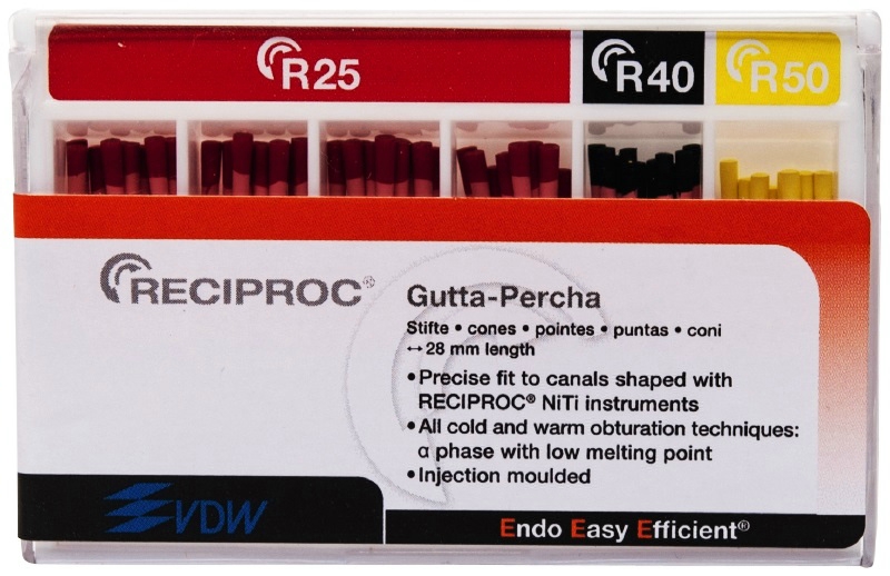 RECIPROC alpha-guttapercha 28mm 40xR25 10xR40 10xR50 60db