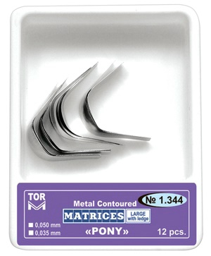 Domborított fém Pony matricák gingivális fülel - nagy (12db) 0,035mm