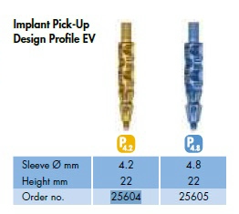Implant Pick-Up Design Profile EV 4.2
