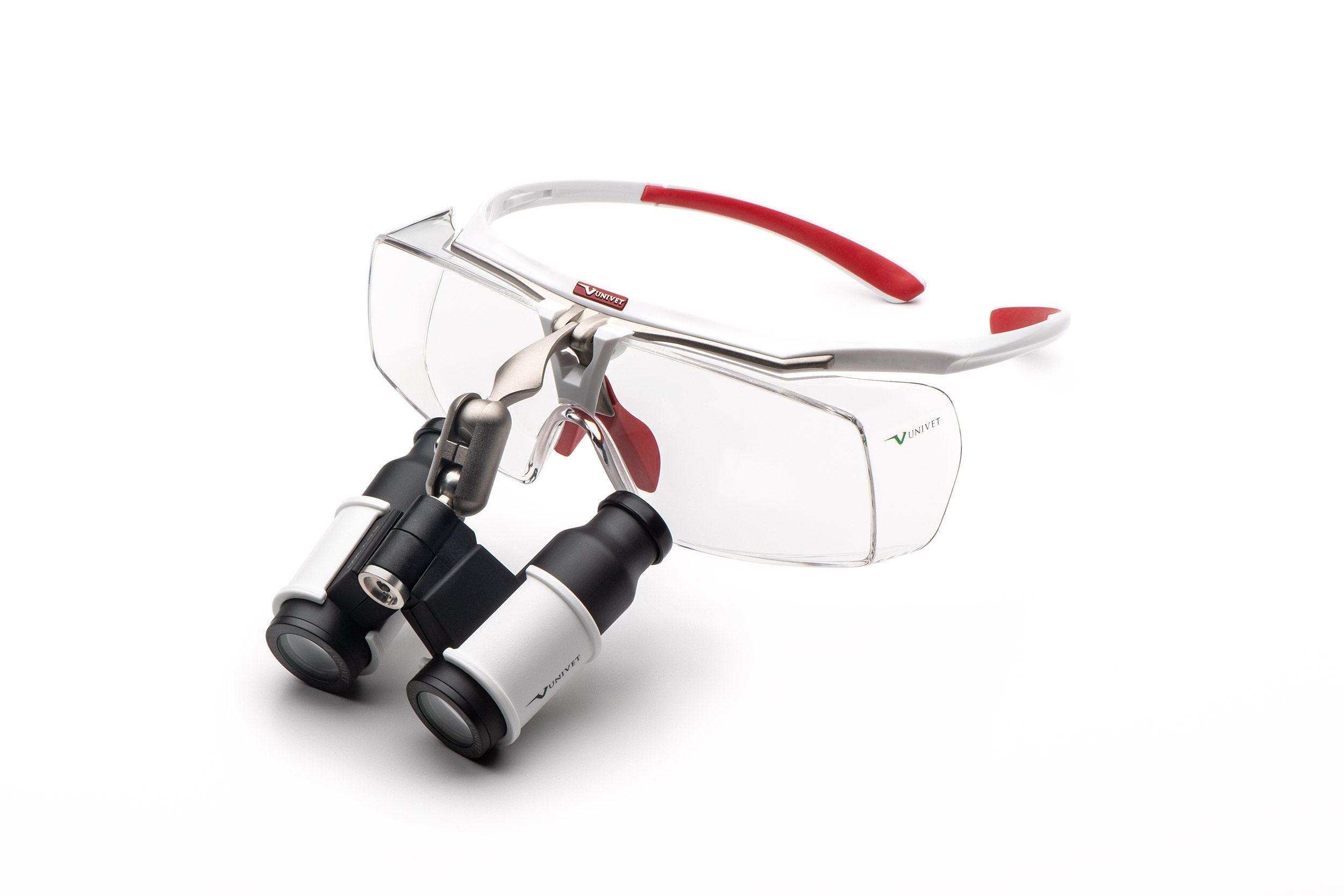 Felhajtható és állítható optikás loupe kivehető védőüveggel (prizmás) Flip/Up Air-X 4.5X400