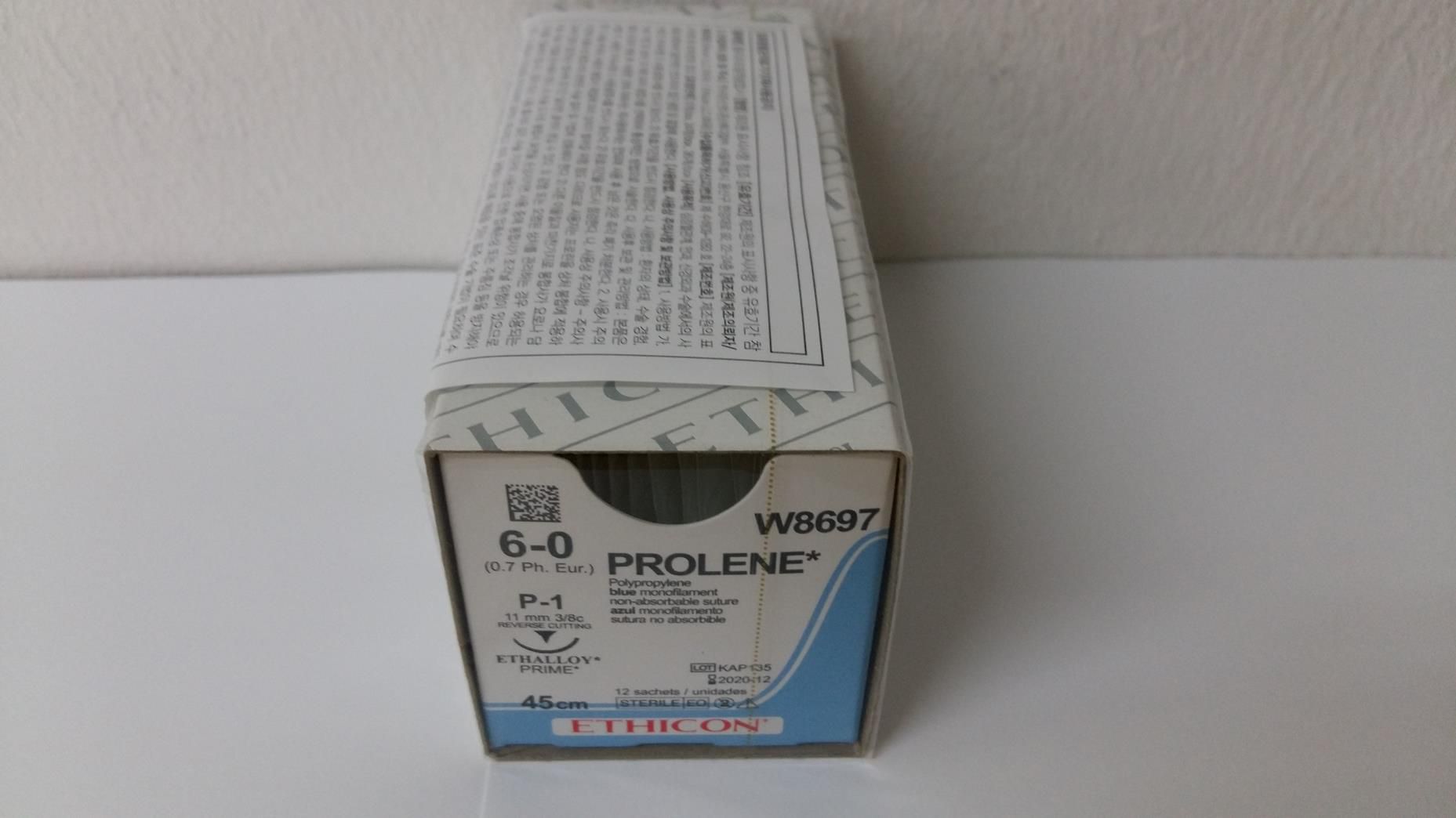 Prolene 0.7 6/0 45 cm kék USP6-0 S/A P-1 PRM (12 darab)