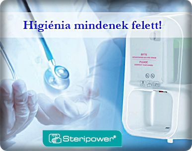 Az érintésmentes kézfertőtlenítő egység - STERIPOWER®