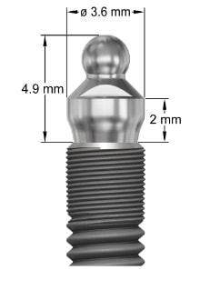 Ball Abutment EV 3,6 - 2mm