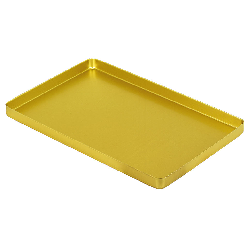Műszertálca aluminium standard alj, sárga 284x183x17mm