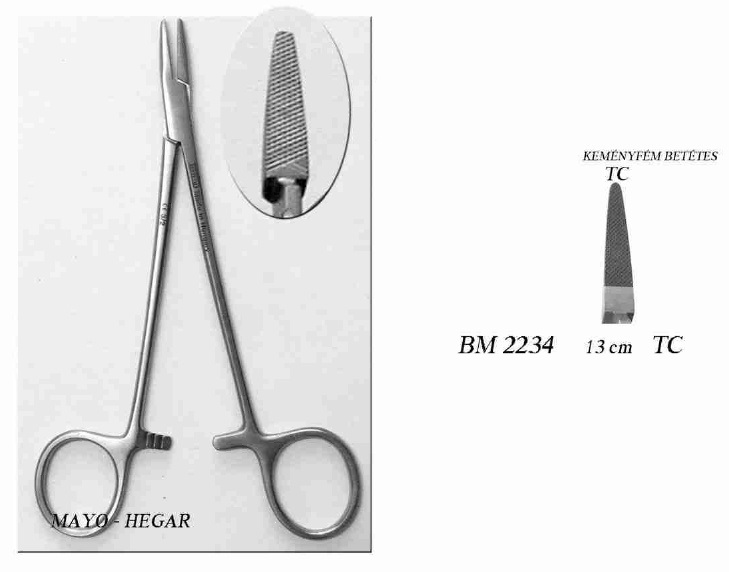 Mayo-Hegar tűfogó 13 cm keményfémbetétes