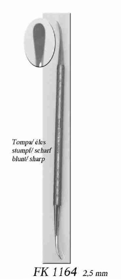 Raspatórium FREER tompa/éles 2,5 mm