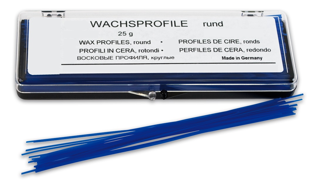 Wachsprofile Blau Rund 0,6mm