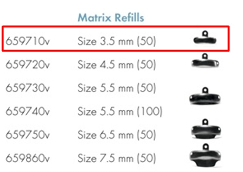 Palodent V3 Matrica 3,5mm Refill (50db)