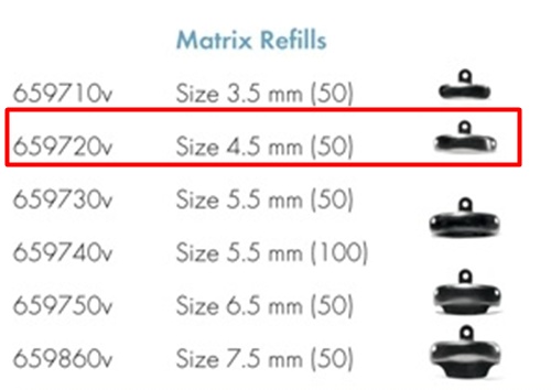 Palodent V3 Matrica 4,5mm Refill (50db)