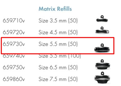 Palodent V3 Matrica 5,5mm Refill (50db)