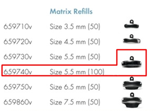 Palodent V3 Matrica 5,5mm Refill (100db)