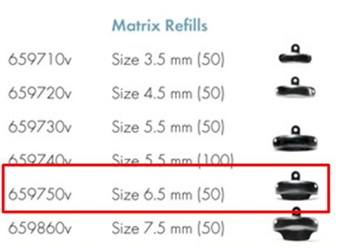 Palodent V3 Matrica 6,5mm Refill (50db)