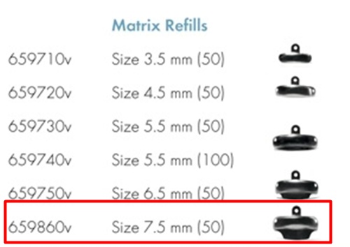 Palodent V3 Matrica 7,5mm Refill (50db)