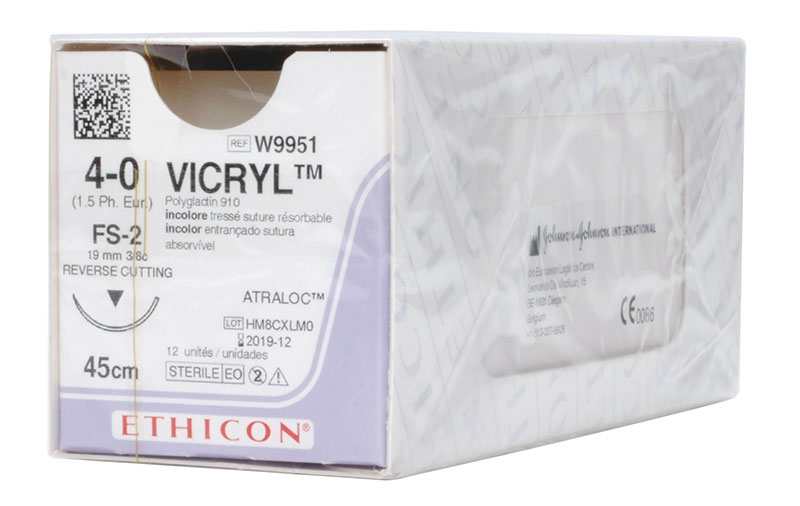 Vicryl 4/0 3/8RC 19mm 45cm (12db)