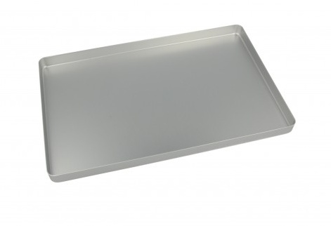 Alumínium tálca alap, nem perforált 284x183x17 ezüst színű