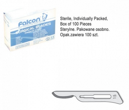 Falcon szikepenge steril fig. 15 (100db)