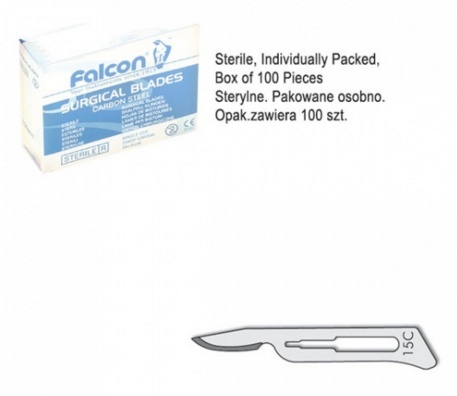 Falcon szikepenge steril fig. 15C (100db)