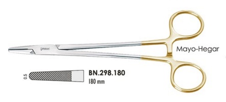 Tűfogó Mayo-Hegar 180mm egyenes