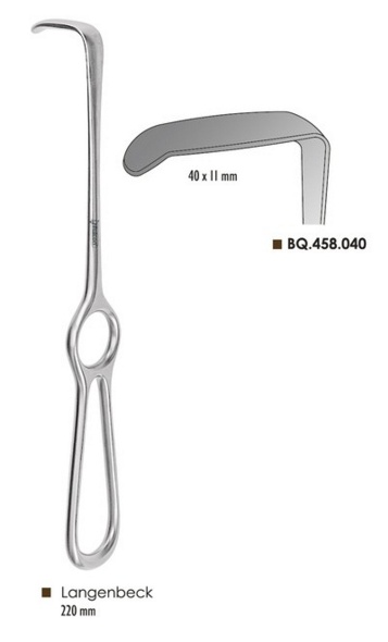 Sebkampó Langenbeck 40x11mm, 220mm