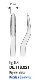 FALCON Emelő Lindo-Levian 3,5mm hajlított distal Fig. LLM