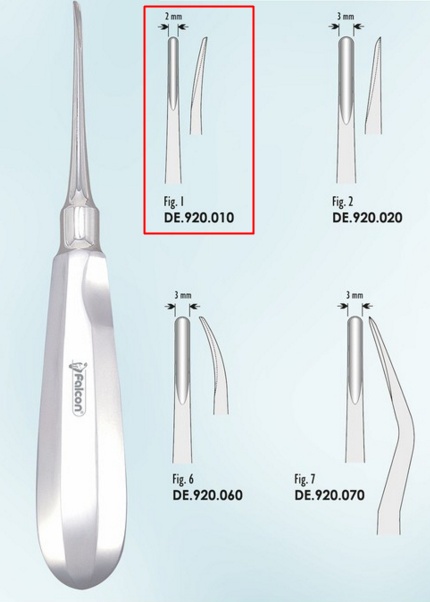 FALCON Luxator emelő Fig. 1 2mm