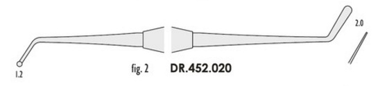 Heidemann spatula  Falcon Fig. 2 gömb/flag 1,2mm-2mm