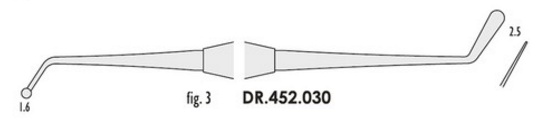 Heidemann spatula  Falcon Fig. 3 gömb/flag 1,6mm-2,5mm