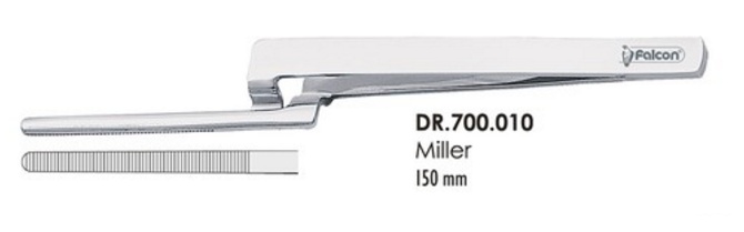 Artikulációs papír csipesz egyenes  Miler 15cm