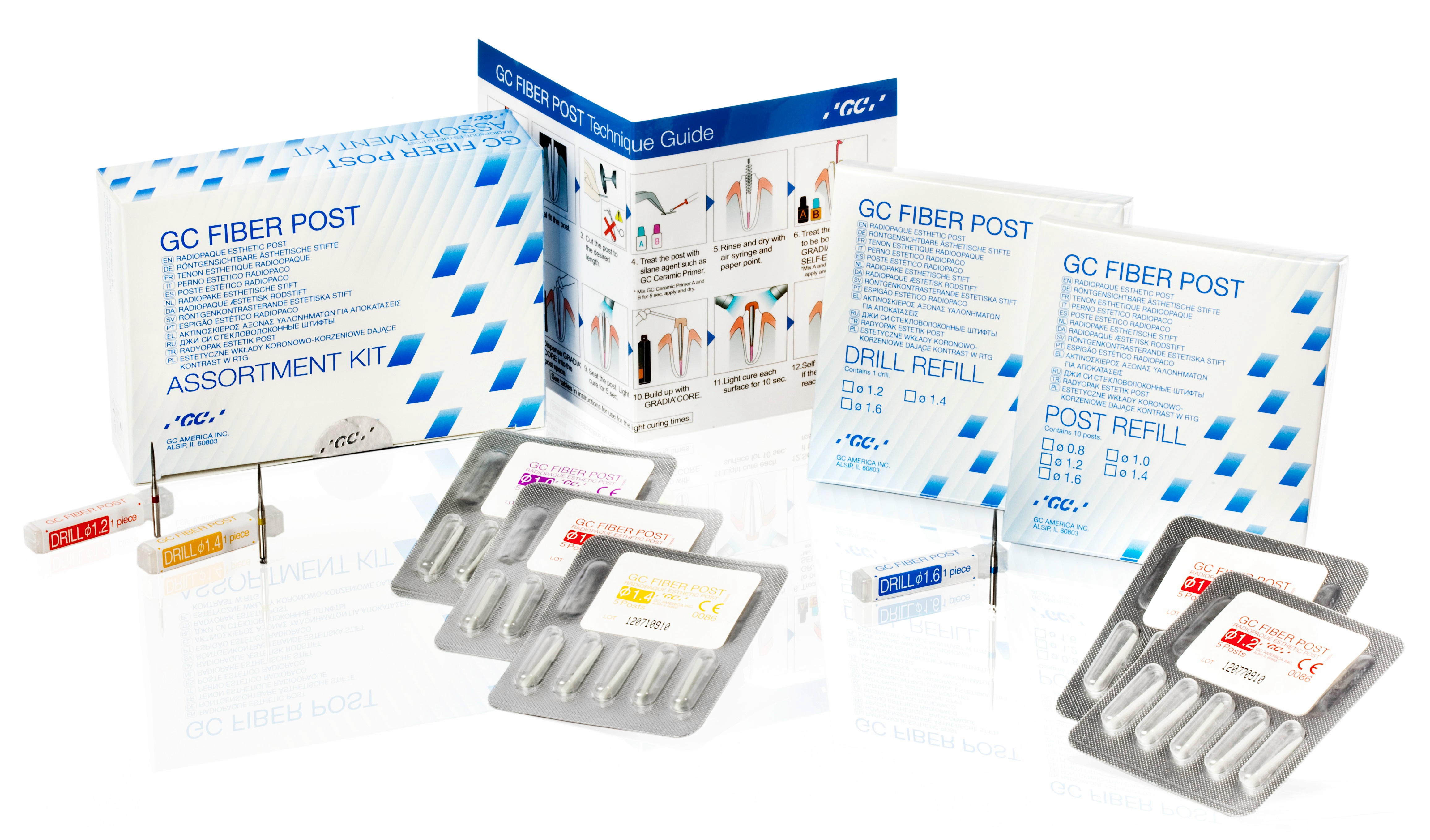 GC Fiber Post, Assortment Kit (3 x 5 Fiber Posts)