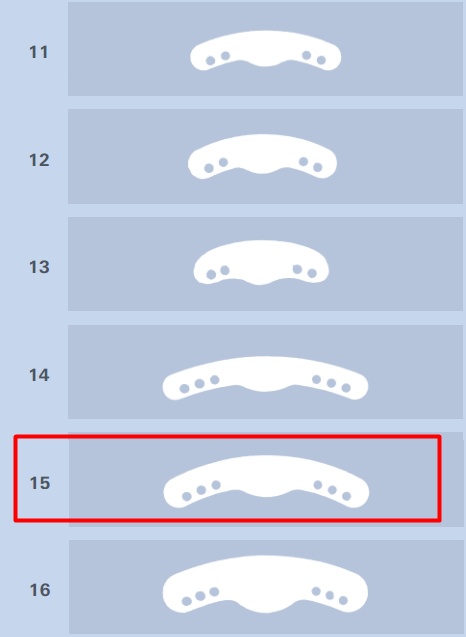 Matrica félkörös 15-ös 12db, közepes, molárisokhoz