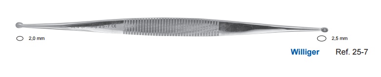 Williger féle kürettkanál 2,0-2,5 mm