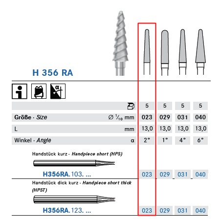 356A.103.023 Wachsfräser Kon.