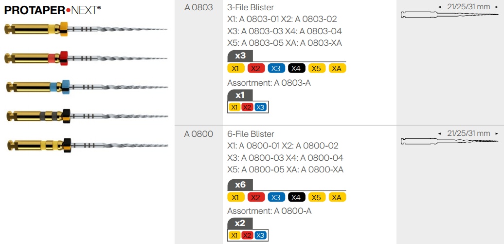 Protaper Next X1 25mm (6 db)