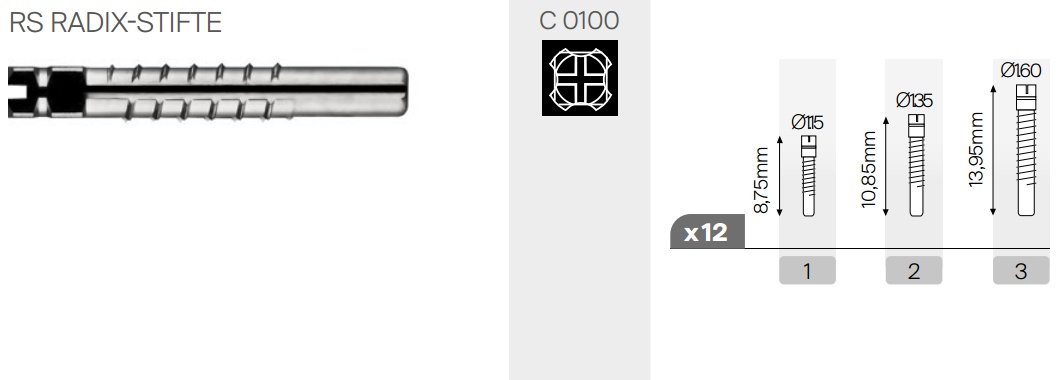 RS Root Posts Titanium 1/12db