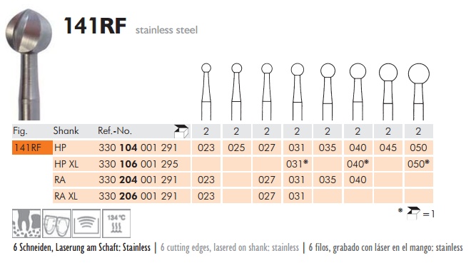 Sebészeti acél fúró 141RF104035