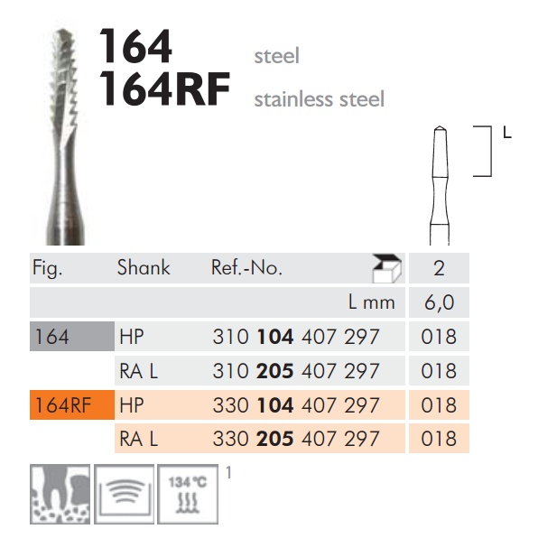 Sebészeti acél fúró 164RF104018