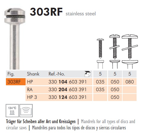 Mandrel 303RF204035, 5db