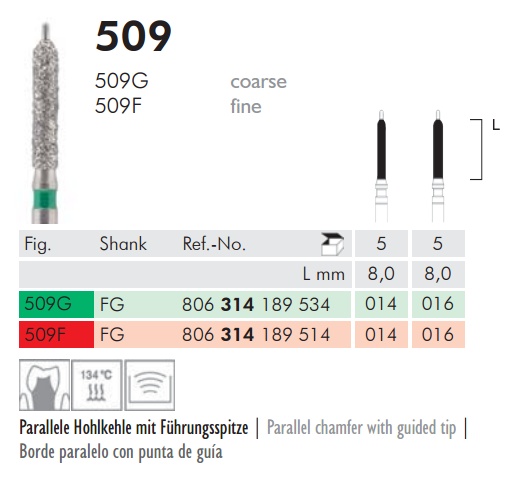 Gyémánt fúró turbinába 509F314016