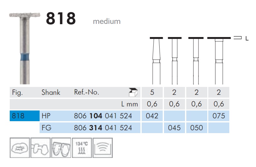 Gyémánt fúró egyenesbe 818104075, 2db