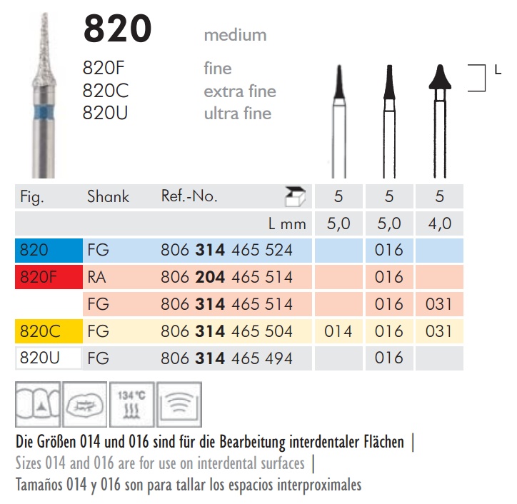 Gyémánt fúró turbinába 820F314016