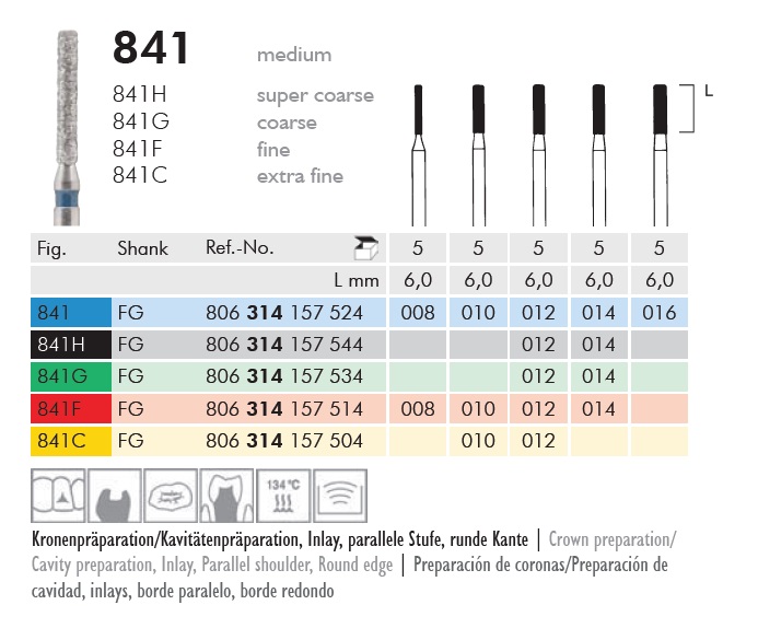 Gyémánt fúró turbinába 841314008