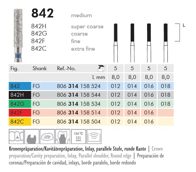 Gyémánt fúró turbinába 842314012
