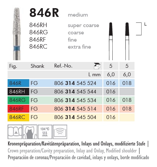 Gyémánt fúró turbinába 846RH314016