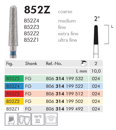 Gyémánt csiszoló zirk.ox. zöld 852Z5314024, 5db
