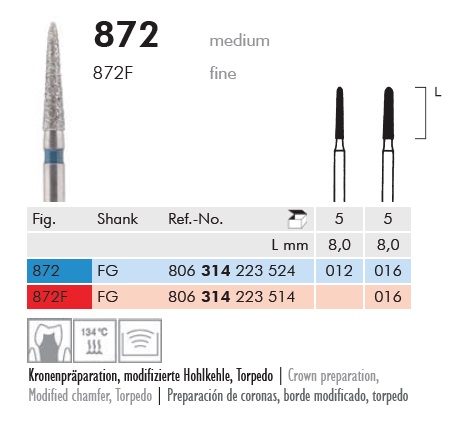 Gyémánt fúró turbinába 872314012